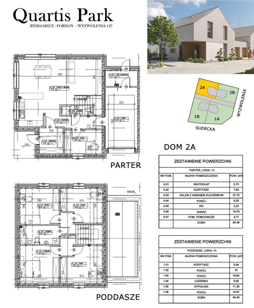 Karta lokalu Dom 2A w inwestycji Quartis Park